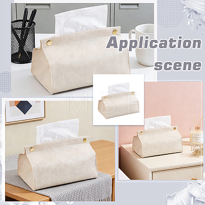PU Leather Tissue Box AJEW-WH0816-558A-1