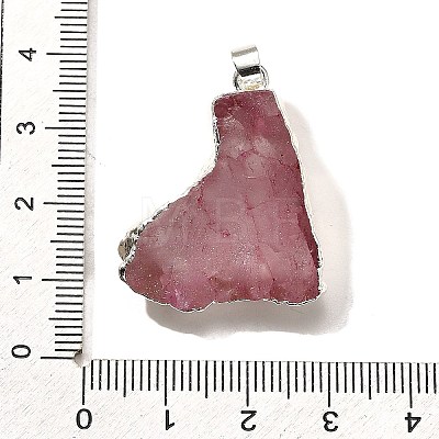 Raw Rough Natural Dyed Quartz Crystal Pendants G-G895-05S-07-1