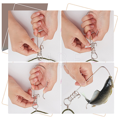 SUPERFINDINGS 2Sets 2 Style 201 Stainless Steel Fishing Accessories Set AJEW-FH0002-42-1