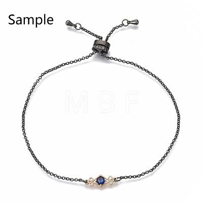 Brass Slider Bracelets Making KK-S061-161B-1