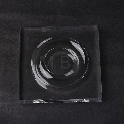 Square Transparent Acrylic Single Bracelet/Bangle Display Tray BDIS-I003-01A-1