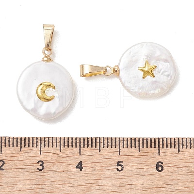 3Pcs 3 Styles Natural Baroque Keshi Pearl Pendants PALLOY-JF05209-1