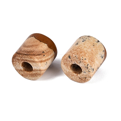 Natural Picture Jasper European Beads G-P520-05R-1