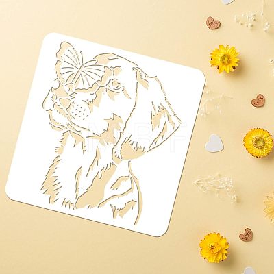 PET Hollow Out Drawing Painting Stencils DIY-WH0383-0090-1