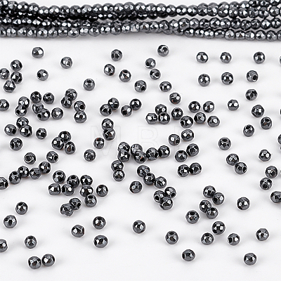  2 Strands Non-magnetic Synthetic Hematite Beads Strands G-NB0004-67-1