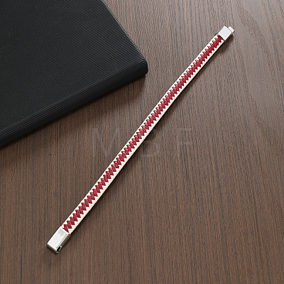 Imitation Leather Cord Braided Bracelets FS-WGFB3DB-01-1