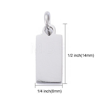 Anti-Tarnish 304 Stainless Steel Pendants STAS-I311-31B-P-1