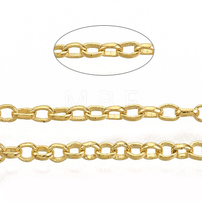 Soldered Brass Coated Iron Rolo Chains CH-S125-08A-G-1