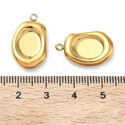304 Stainless Steel Pendant Cabochon Settings STAS-C167-07A-G-1