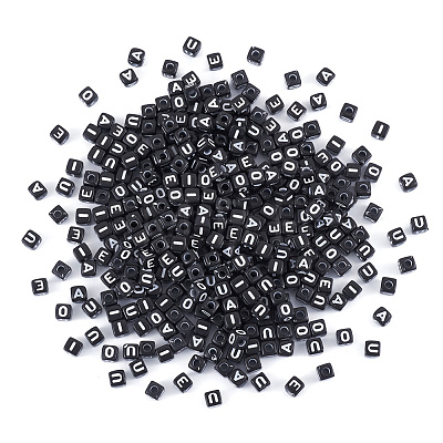 Biyun 50G 5 Styles Opaque Horizontal Hole Acrylic Beads SACR-BY0001-05-1