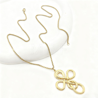 304 Stainless Steel Pendant Box Chain Necklaces for Women WGC10C0-03-1