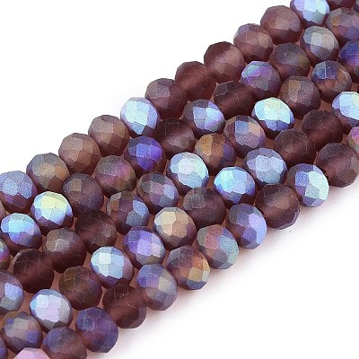 Transparent Glass Beads Strands EGLA-A044-T4mm-MB13-1