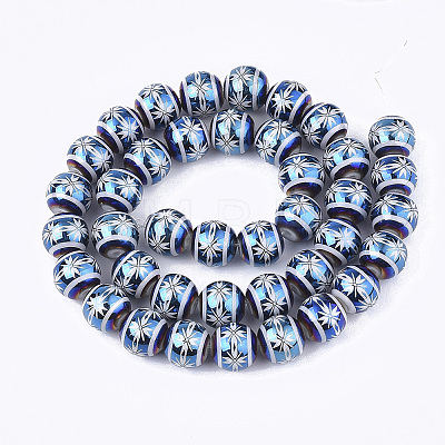 Electroplate Glass Beads Strands X-EGLA-S177-10A-03-1