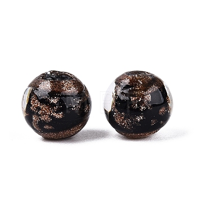 Handmade Gold Sand Lampwork Beads LAMP-N045-01B-02-1