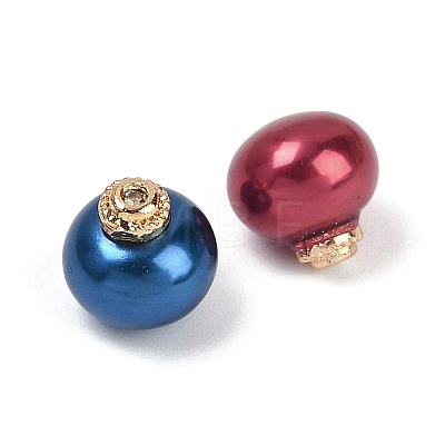 ABS Plastic Imitation Pearl Beads KK-F891-01G-1