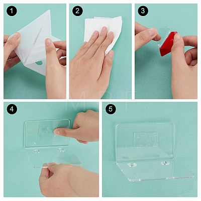 Acrylic Wall Adhesive Storage Holders ODIS-WH0030-47B-1