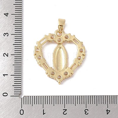 Brass Cubic Zirconia Pendants KK-Z050-11G-01-1