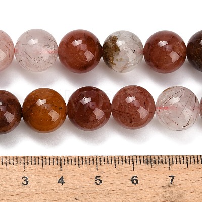 Natural Red Rutilated Quartz Beads Strands G-G300-A02-12mm-1