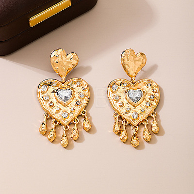 Valentine's Day Alloy Rhinestone Dangle Stud Earrings WG89787-01-1