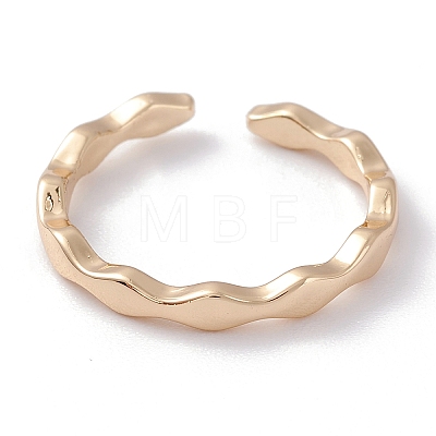 Brass Cuff Rings RJEW-P020-13G-1