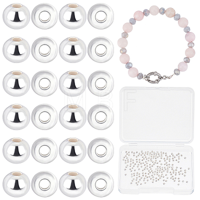 180Pcs 925 Sterling Silver Spacer Beads STER-PH0001-11-1