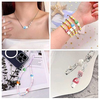 16Pcs Handmade Porcelain Ceramic Beads PORC-FS0001-68C-1