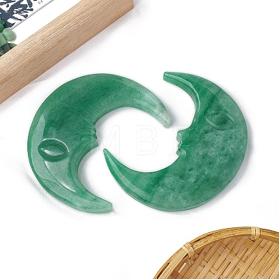 Natural Green Aventurine Moon Display Decorations PW-WG1569E-01-1