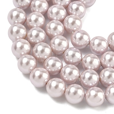 Electroplated Shell Pearl Beads Strands BSHE-G041-6mm-06-1