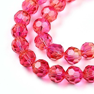 Baking Paint Transparent Glass Beads X1-DGLA-A035-T8mm-A02-1