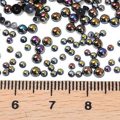 Electroplated Opaque Flat Back Resin Cabochons LS-RESI-XCP0002-45E-1
