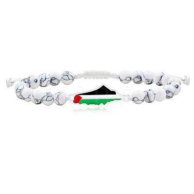 Palestine Map 304 Stainless Steel Enamel Link Bracelets FS-WGEA228-13-1