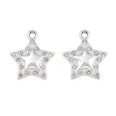 Alloy Rhinestone Pendants RB-CBA332B-03P-1