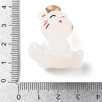 Luminous Resin Lucky Cat Display Decorations DJEW-P020-01D-1