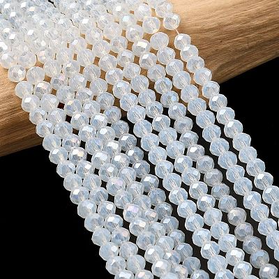 Crystal Glass Rondelle Beads Strands LS-EGLA-F049C-01-1