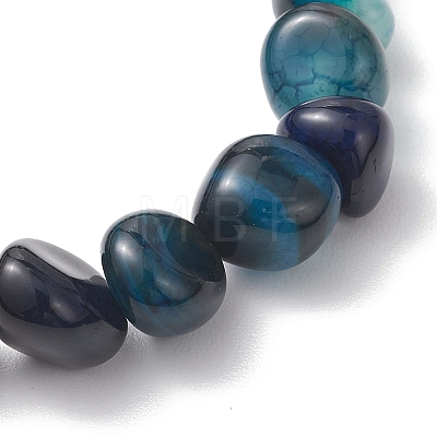 Natural Dragon Veins Agate Beaded Stretch Bracelets for Women BJEW-JB13047-01-1
