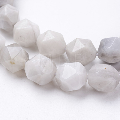 Natural White Crazy Agate Beads Strands G-J376-14-10mm-1