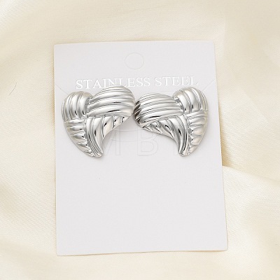 304 Stainless Steel Stud Earrings for Women EJEW-K306-03P-1