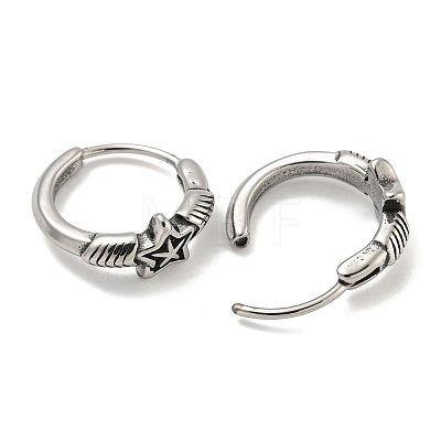 316 Surgical Stainless Steel Hoop Earrings EJEW-D096-13H-AS-1