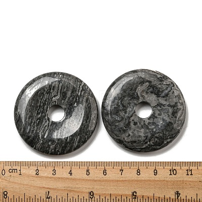 Natural Map Stone Pendants G-P532-01A-14-1