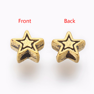 Tibetan Style Alloy Beads TIBEB-01-AG-NR-1