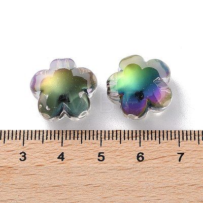 UV Plating Rainbow Iridescent Acrylic Beads OACR-H112-20C-1