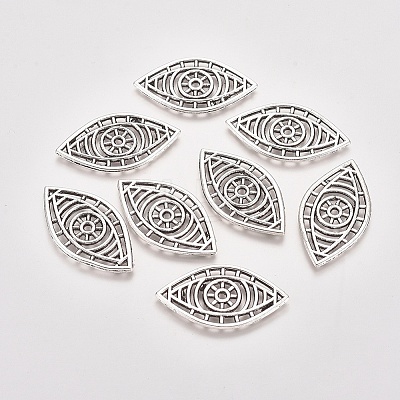 Tibetan Style Alloy Hollow Cabochons PALLOY-WH0067-29AS-1
