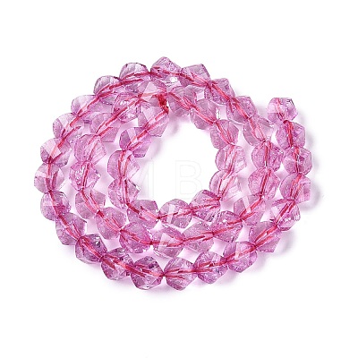 Crackle Transparent Glass Beads Strands GLAA-N068-02A-07-1