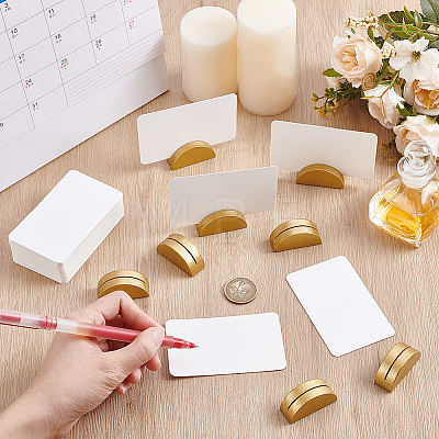 30Pcs Half Round Wood Name Card Holder AJEW-NB0009-27A-1
