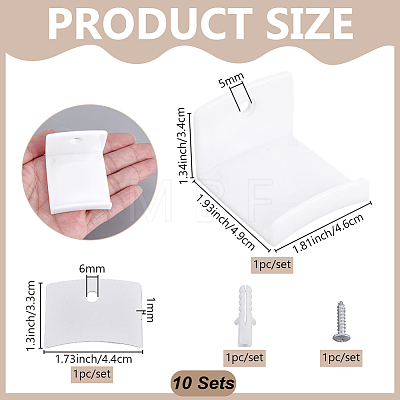 Plastic Hat Hooks for Wall AJEW-WH0481-762C-1