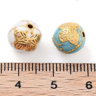 Alloy Enamel Beads ENAM-M008-29G-1