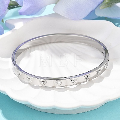 304 Stainless Steel Rhinestone Bangles for Women BJEW-Z092-15P-1