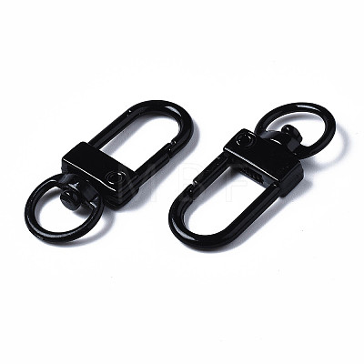 Spray Painted Eco-Friendly Alloy Swivel Snap Hooks Clasps PALLOY-T080-02A-NR-1