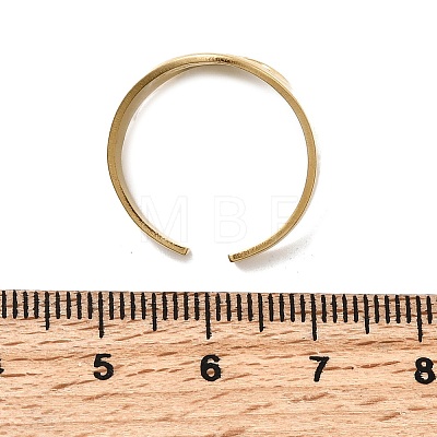 304 Stainless Steel Open Cuff Rings RJEW-K248-18G-1