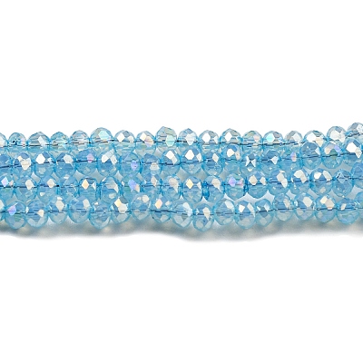 Transparent Baking Painted Glass Beads Strands DGLA-F002-02A-04-1